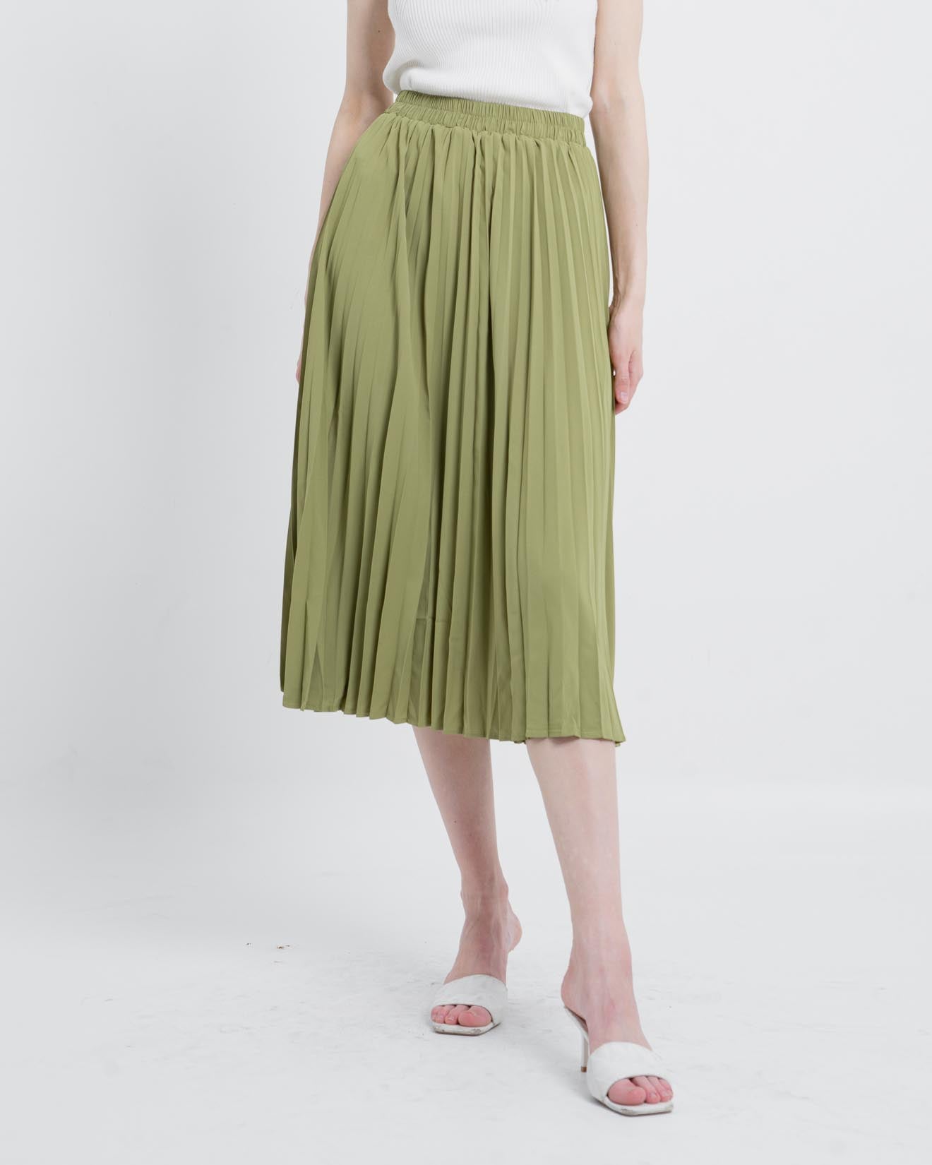 Larisa Pleats Skirt Green – 288415 ( RESTOCK )