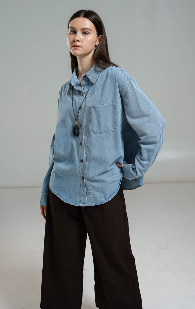 Sanders Top Light Denim