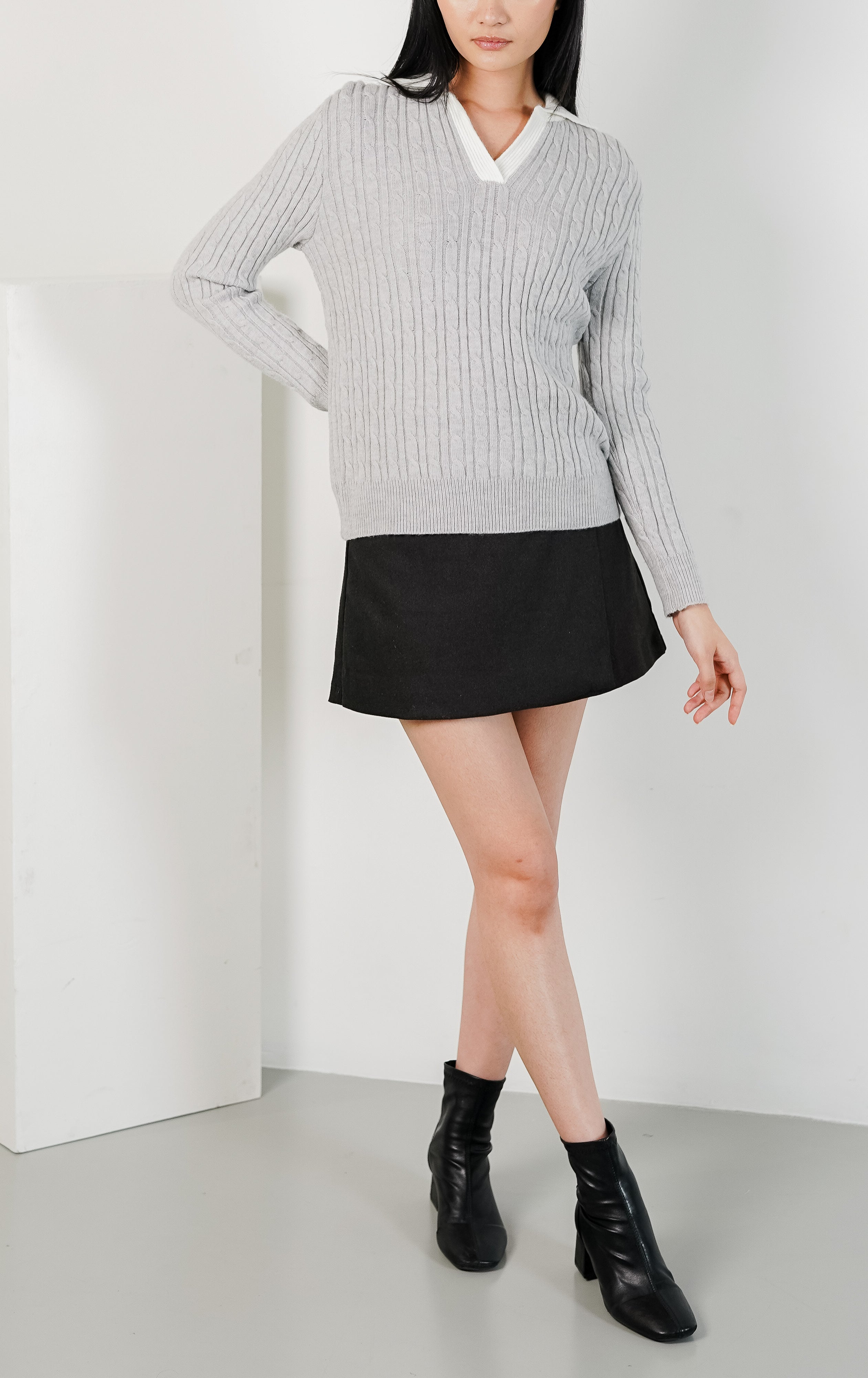 Alivia Knit Top Grey