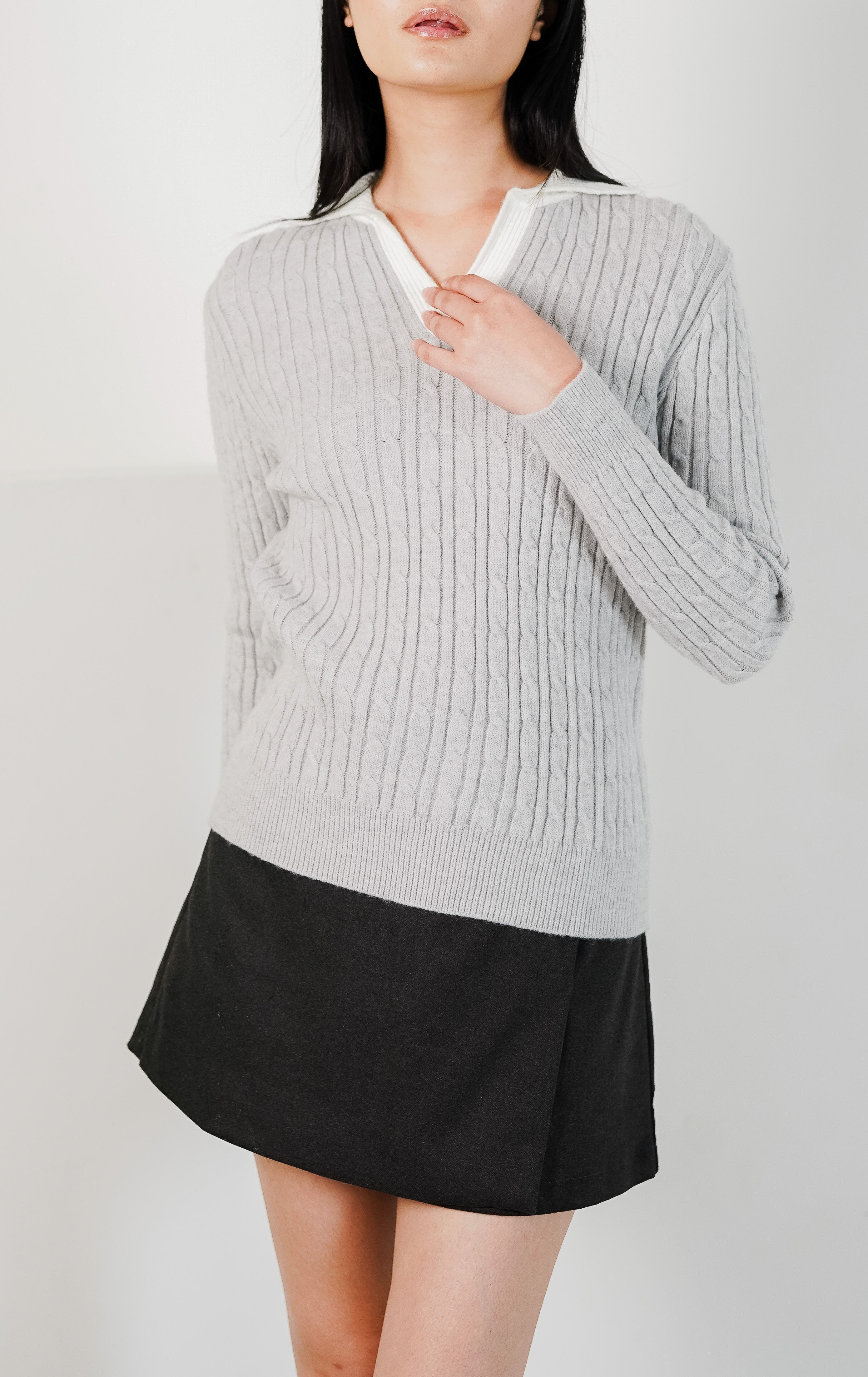 Alivia Knit Top Grey