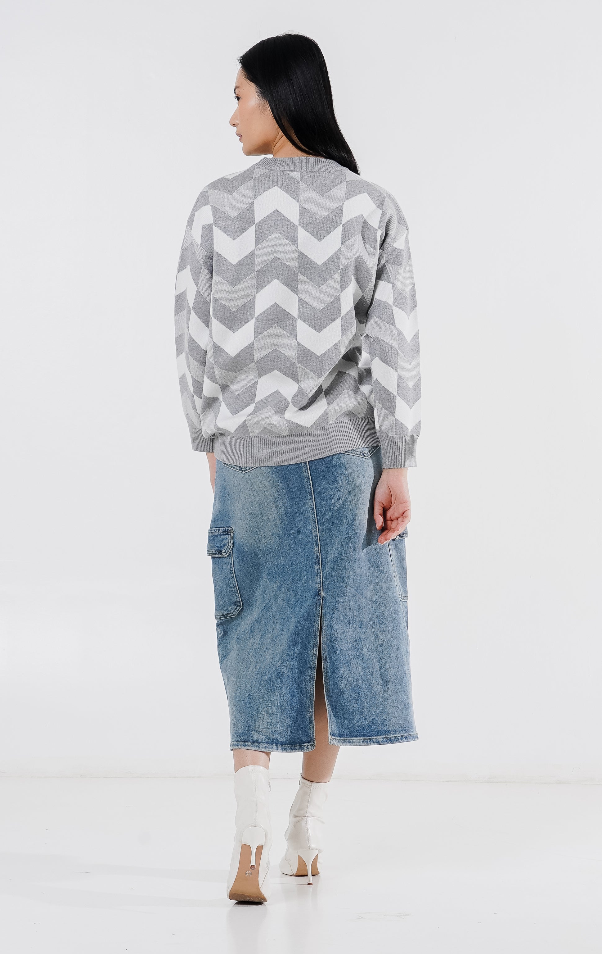 Skye Knit Top Grey