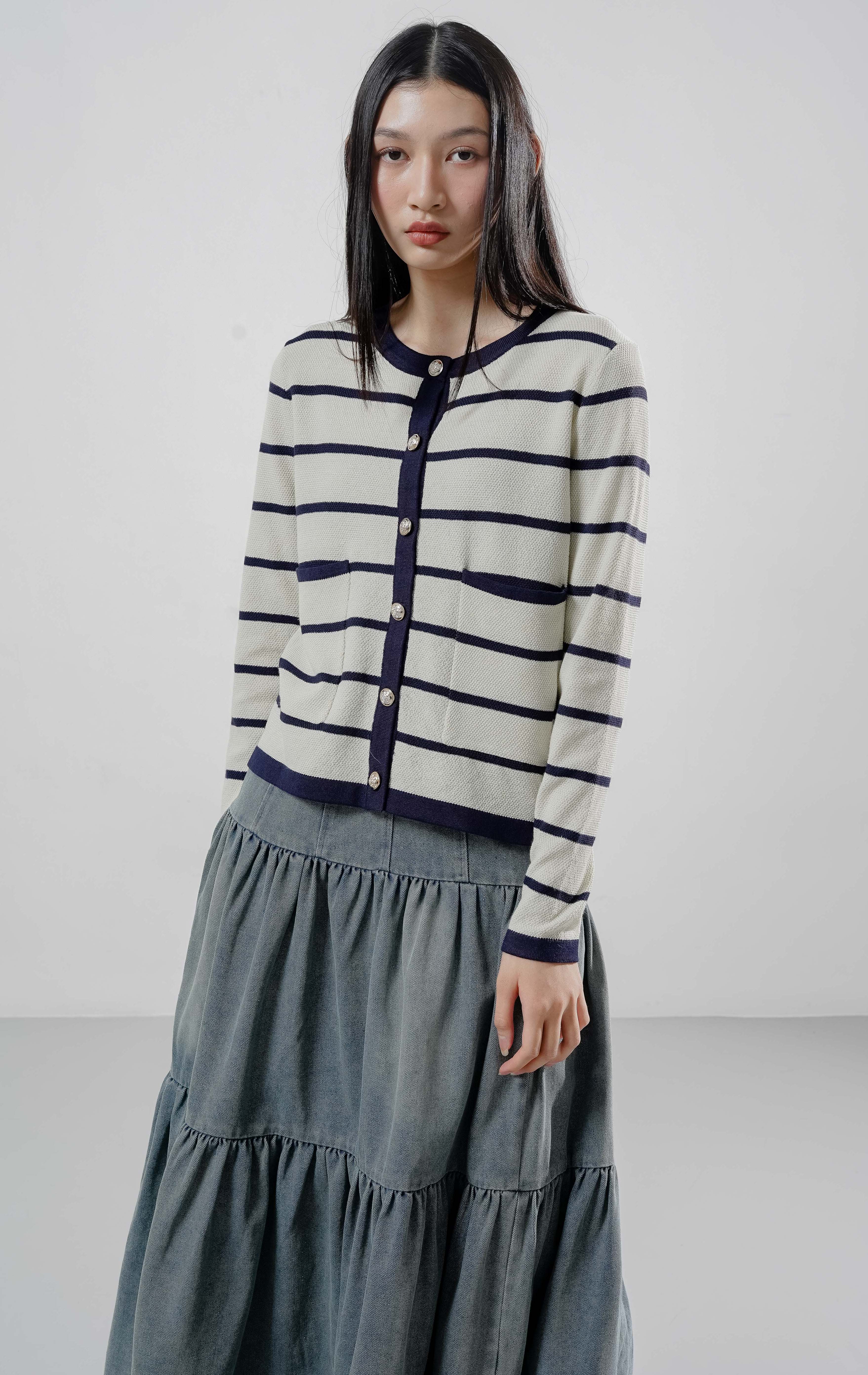 Nikita Top Ivory Striped