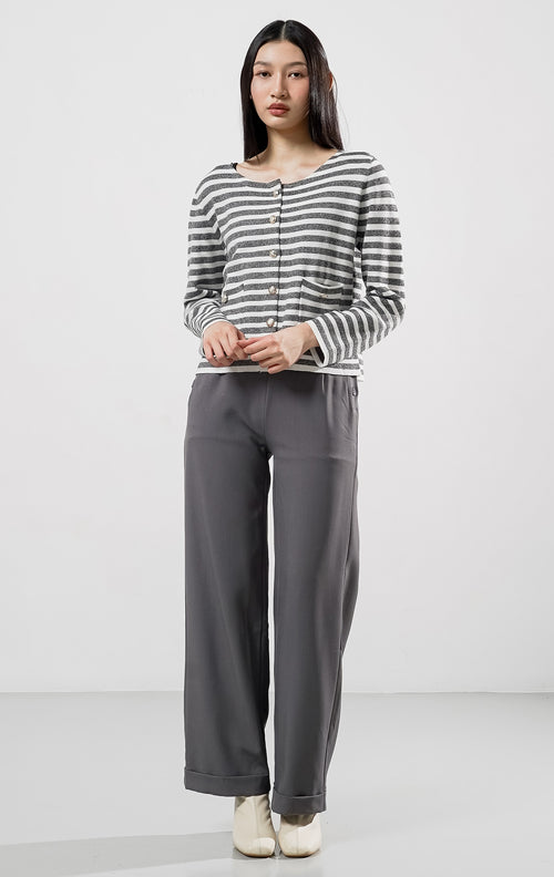 Shaddy Top Grey Striped