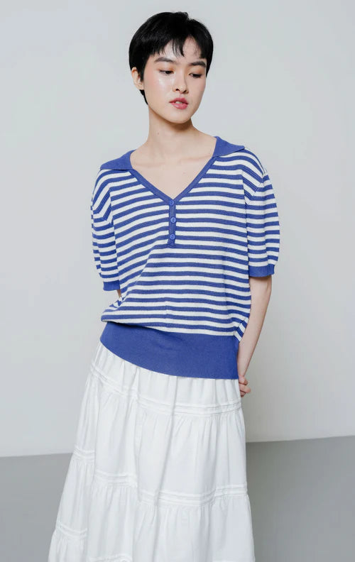 Anaya Knit Top Blue