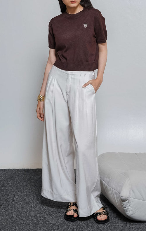 TIA Knit Top Brown
