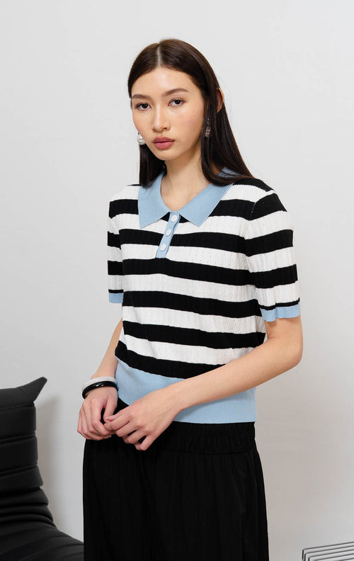 Willin Top Black Striped