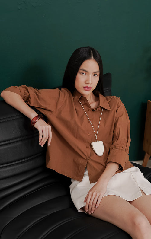 Kina Top Brown