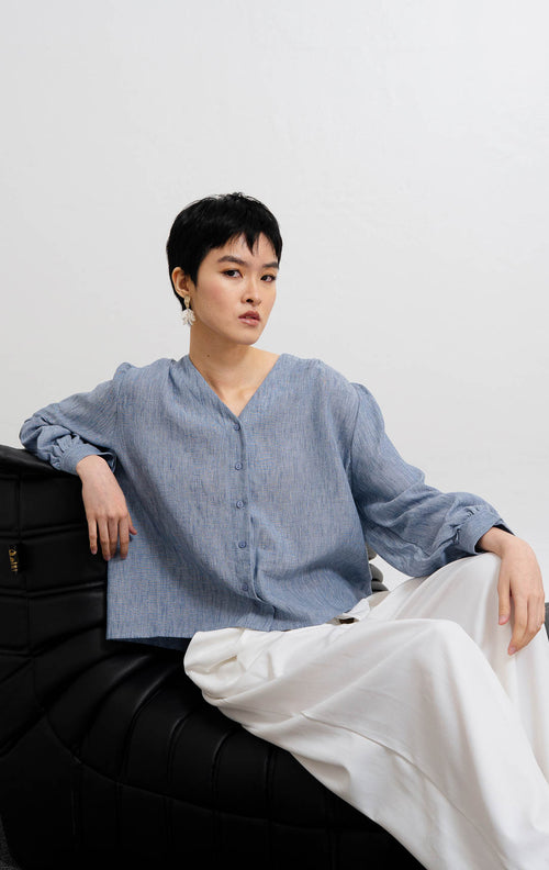 Donna Top Blue