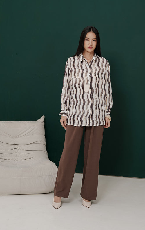 Khelani Top Brown