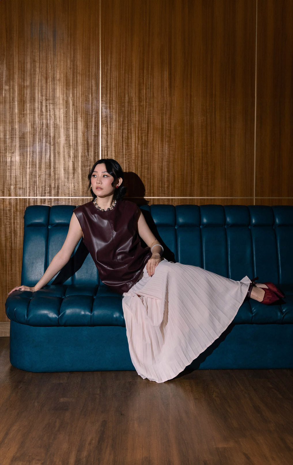 Katriel Top Leather Maroon