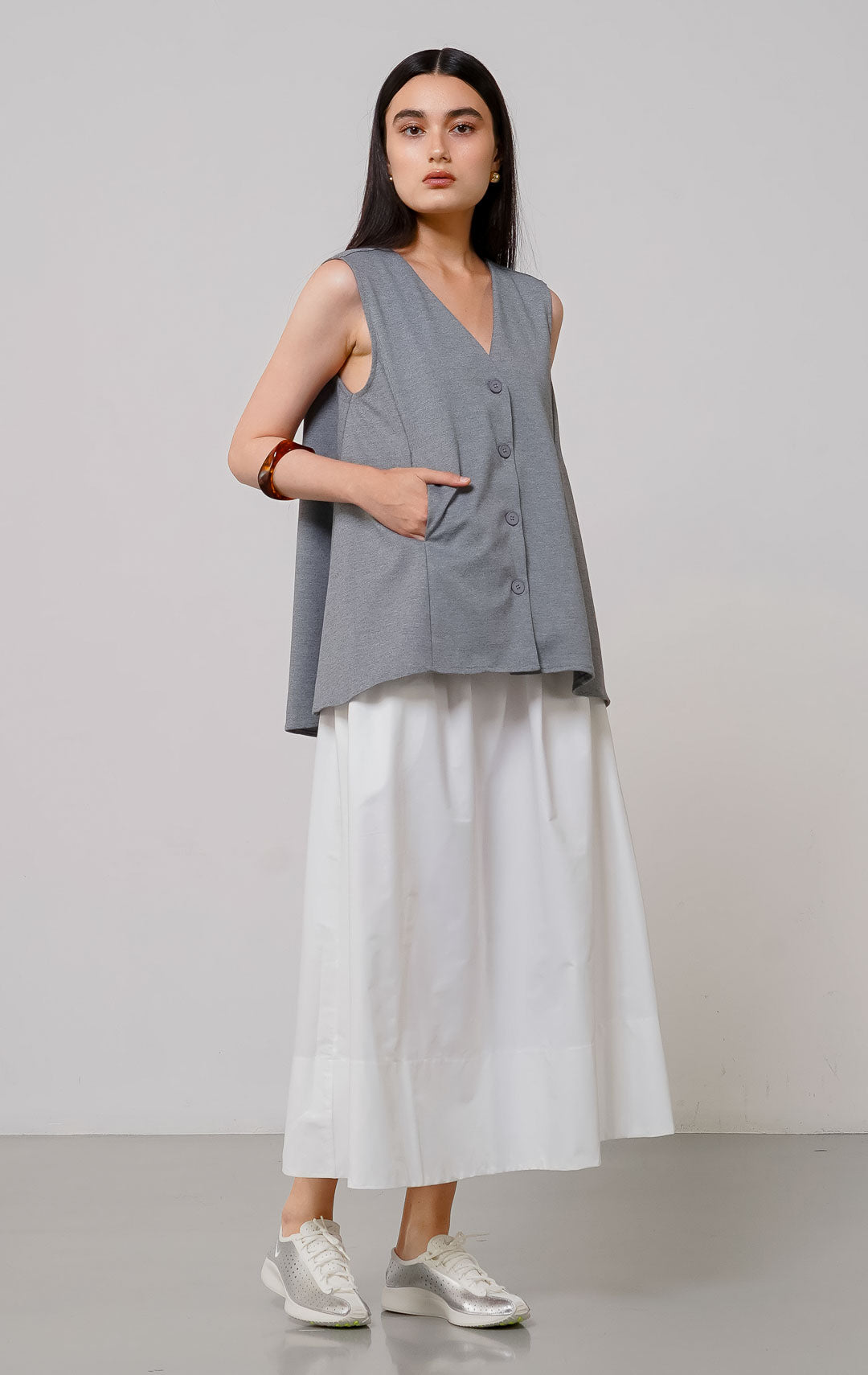 Elvira Vest Grey