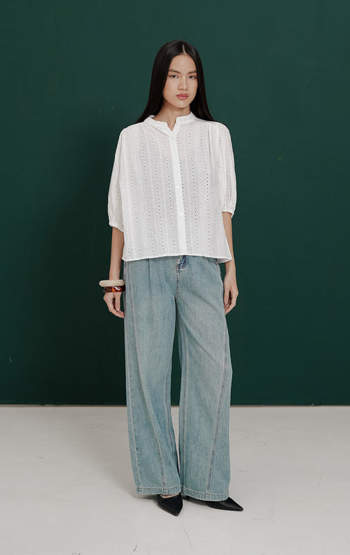 Elara Top White