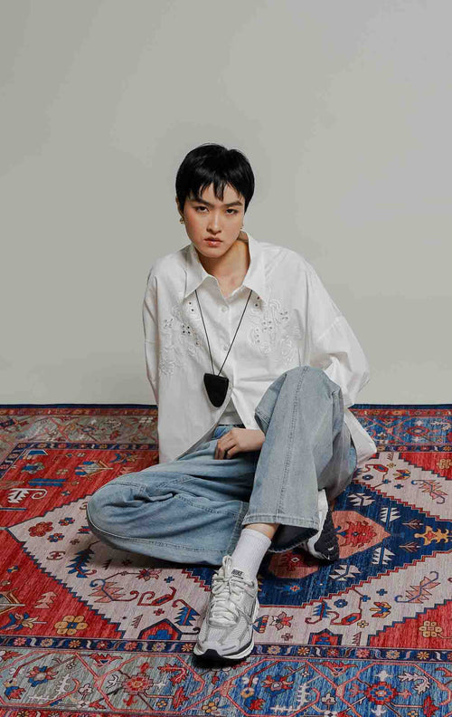 Melinda Top White