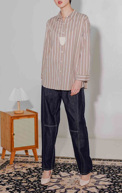 Wendy Top Brown Striped