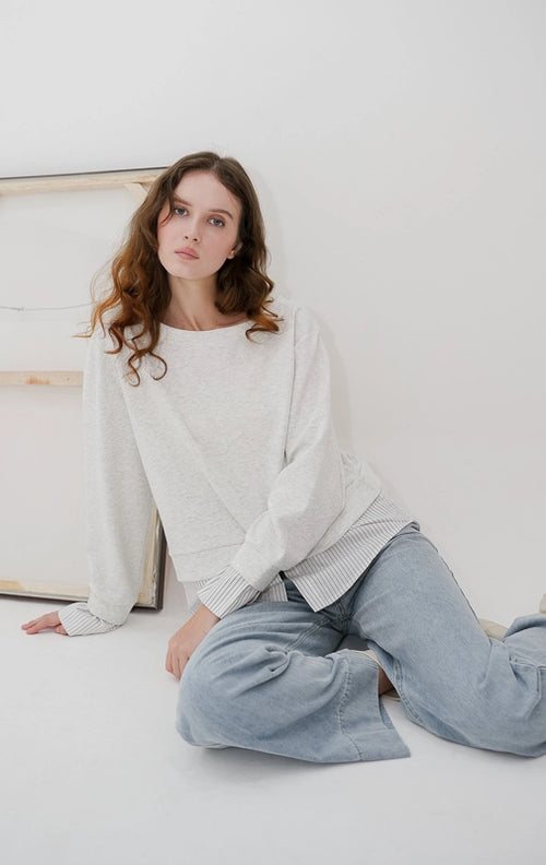 Janelle Top Light Grey