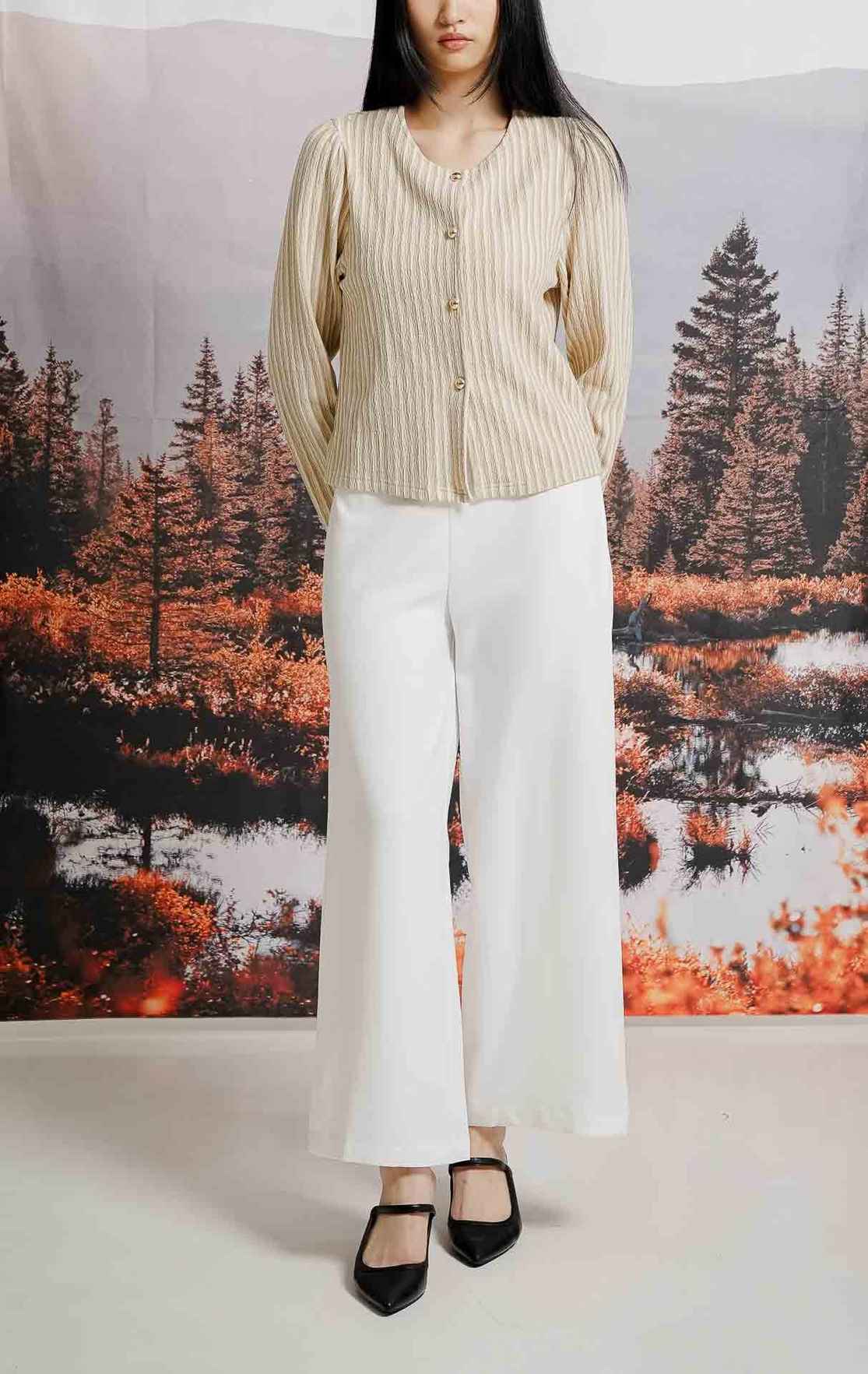 Calianna Top Brown Striped