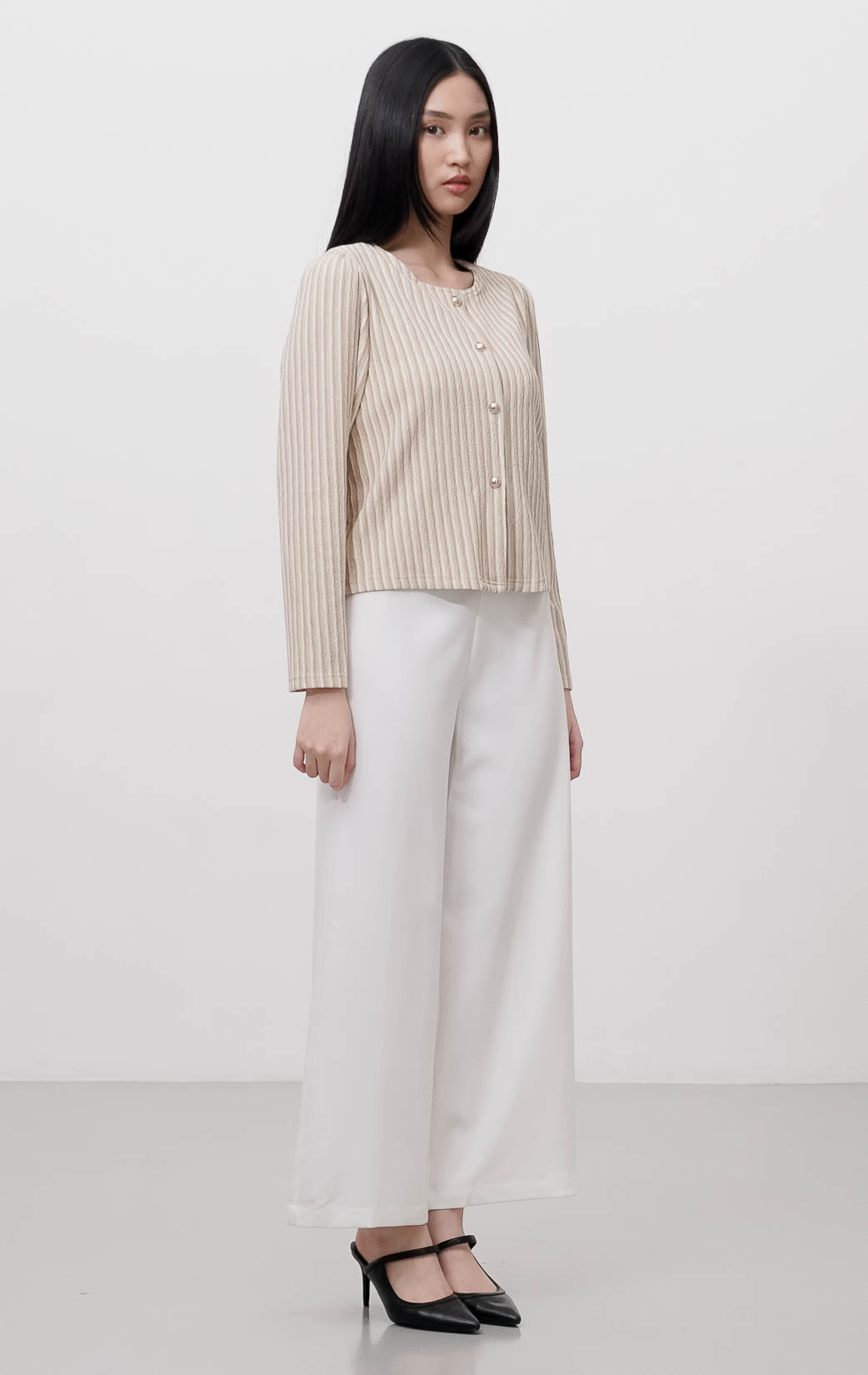 Calianna Top Brown Striped