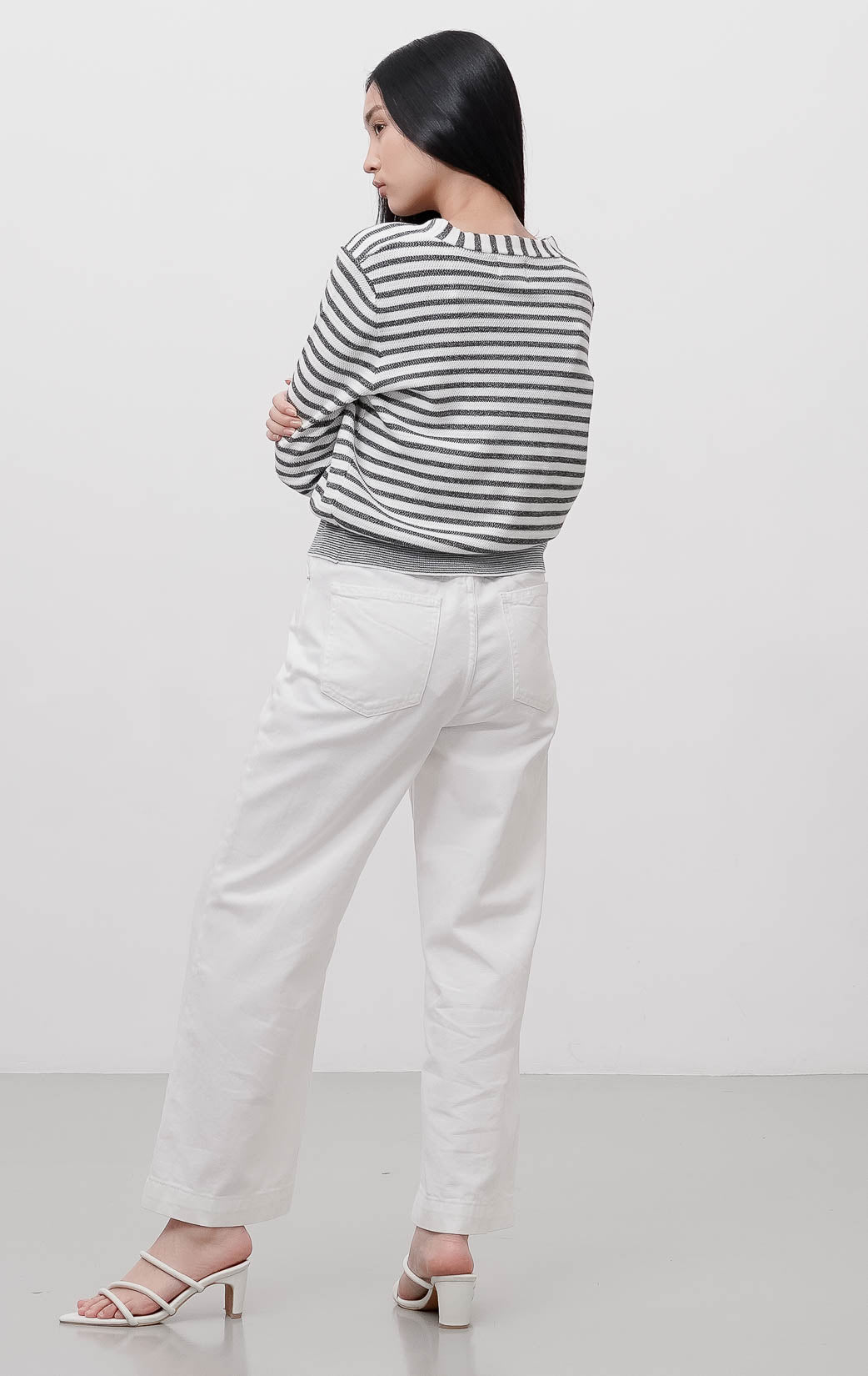Remy Cardigan Grey Striped