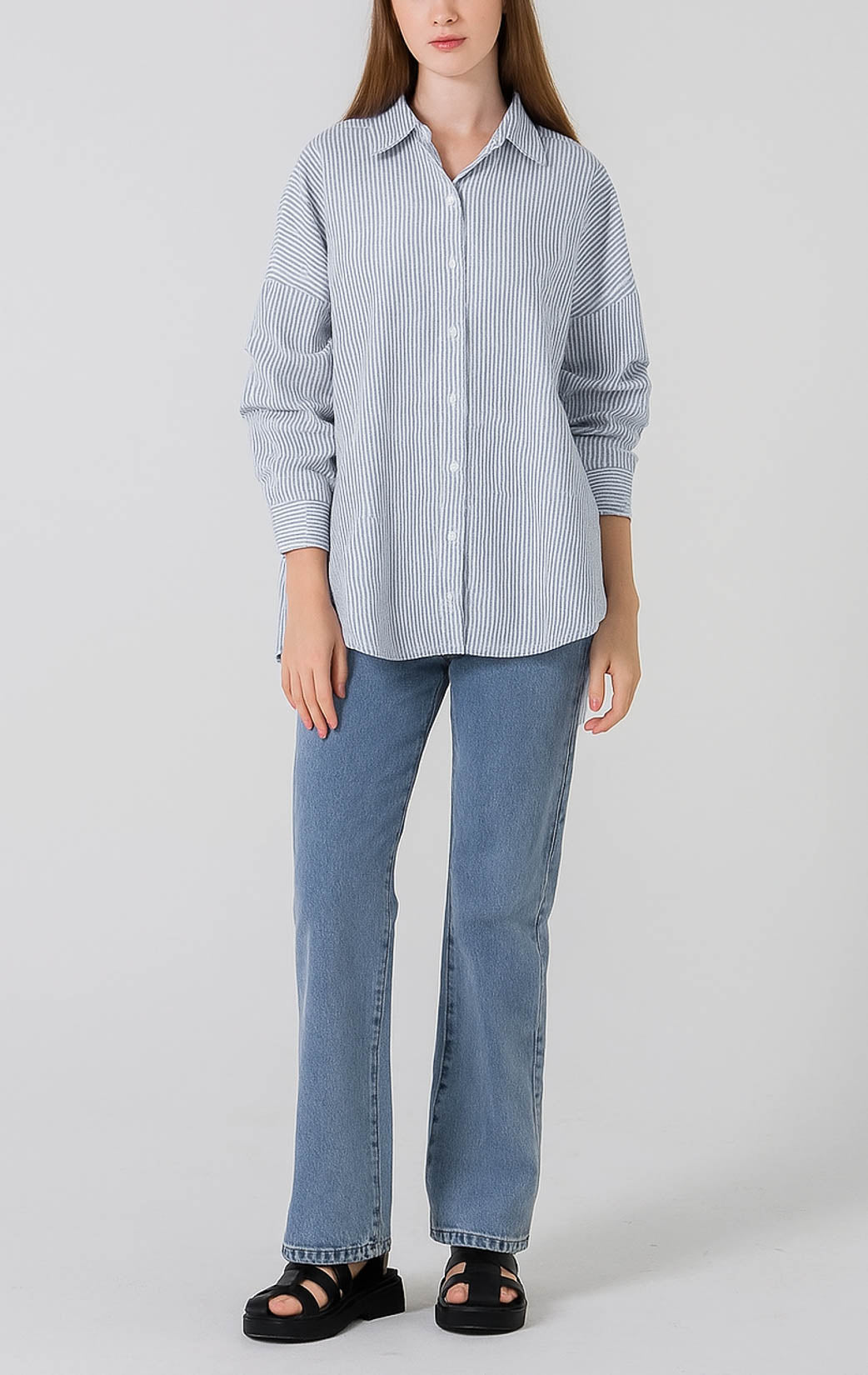 Dayle Top Dark Blue Striped