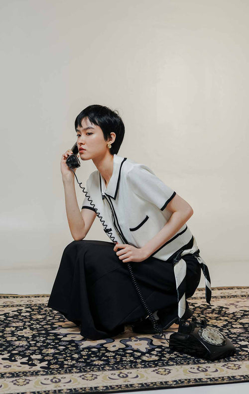Ninna Knit Top White