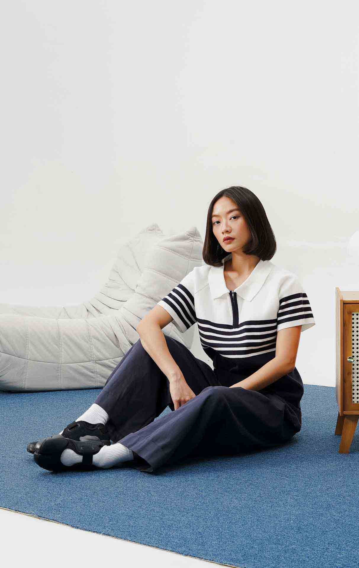 Malia Knit Top Navy