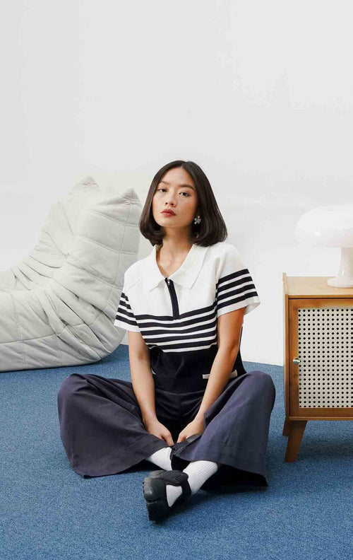 Malia Knit Top Navy
