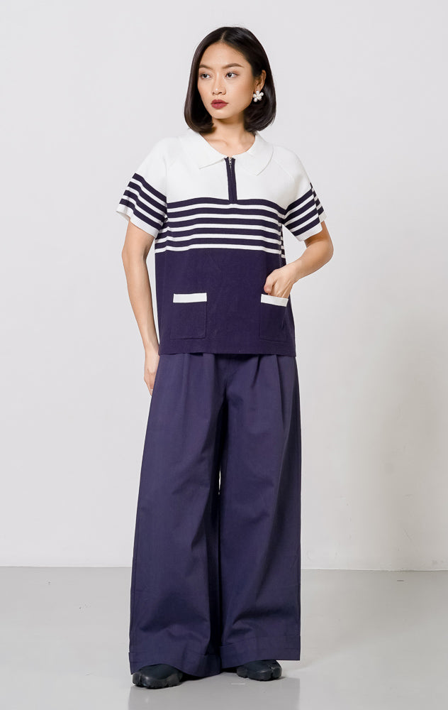 Malia Knit Top Navy