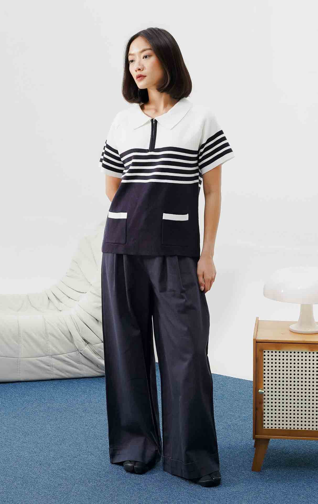 Malia Knit Top Navy