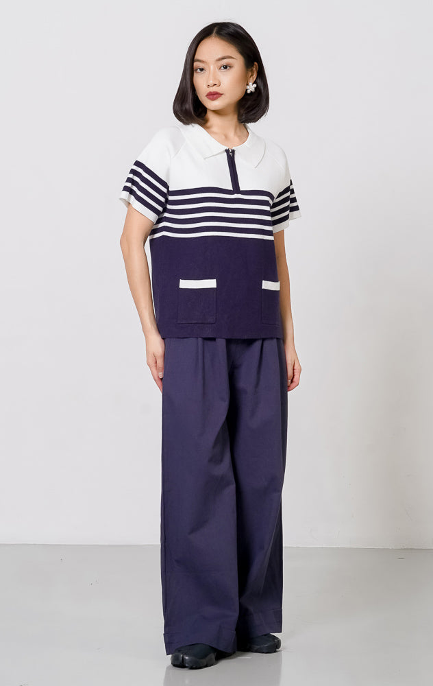 Malia Knit Top Navy