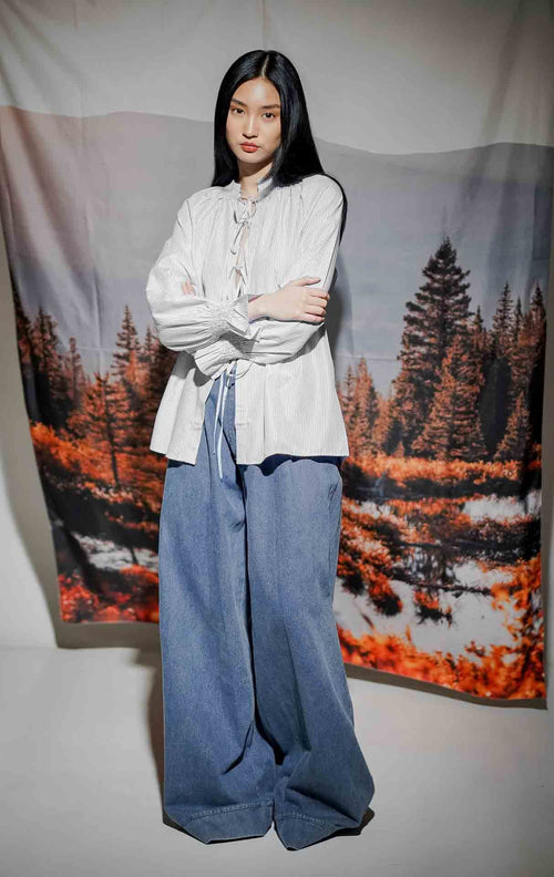 Edellia Top Grey Stripe