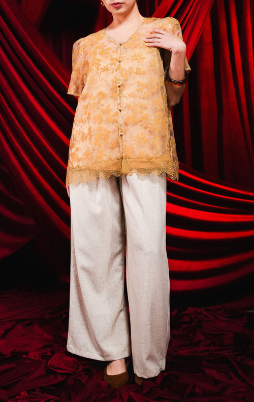 CNY Hortensia Top Brown