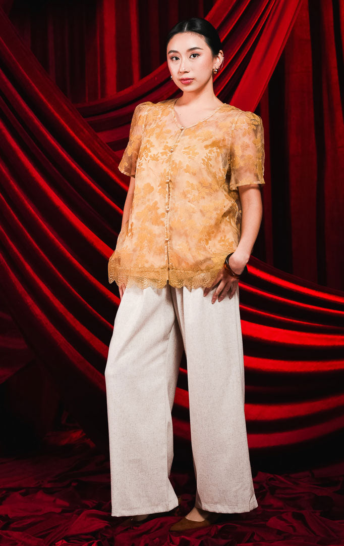 CNY Hortensia Top Brown