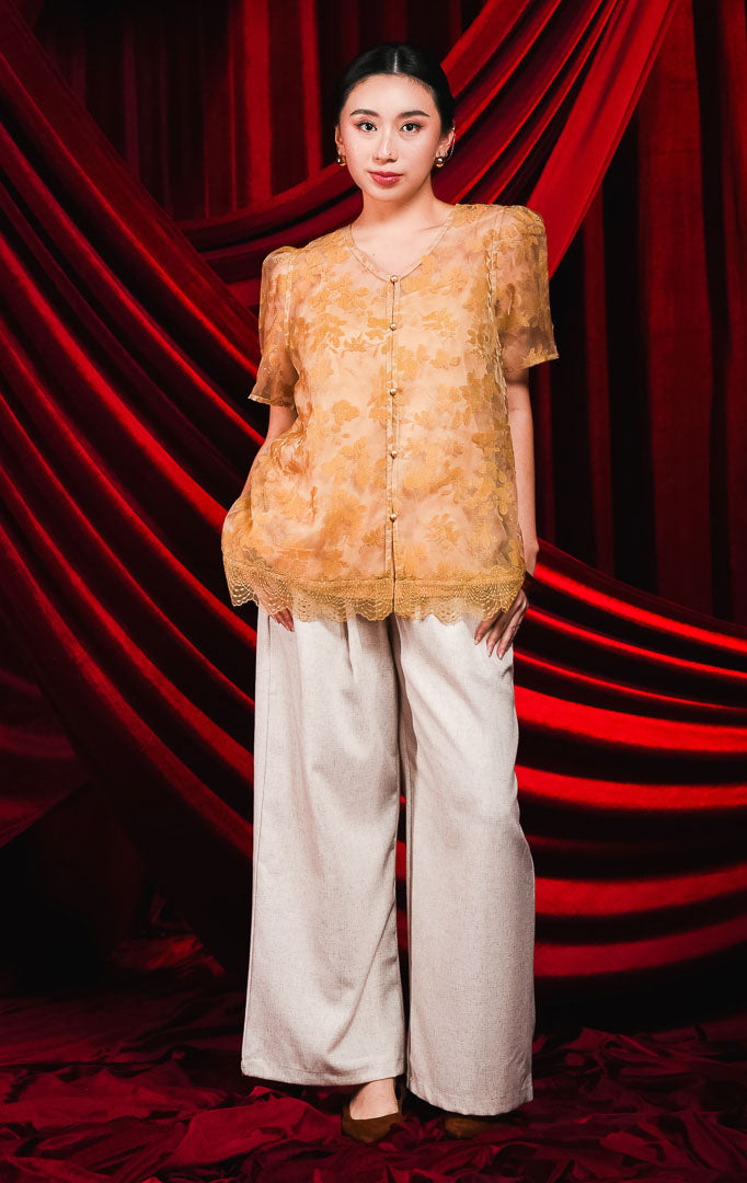 CNY Hortensia Top Brown