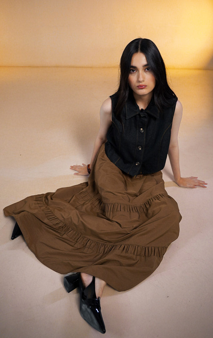 Norani Top Black Denim