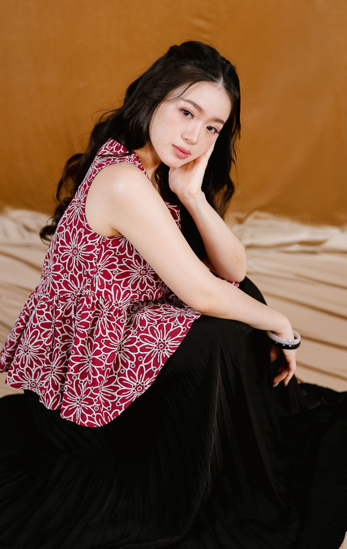 CNY Marigold Top Red