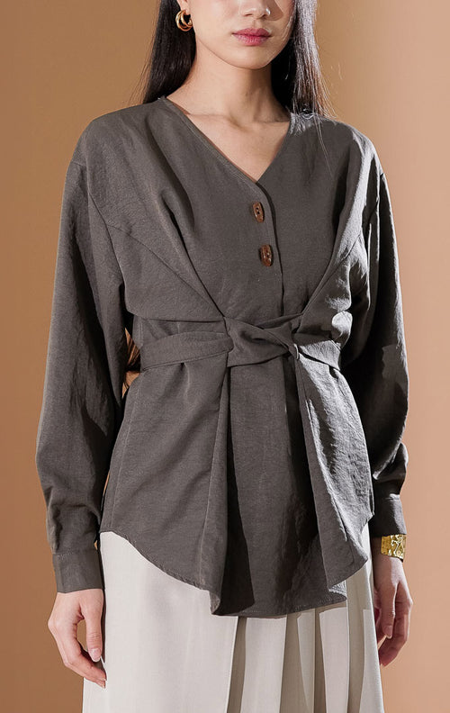 Leana Top Dark Grey