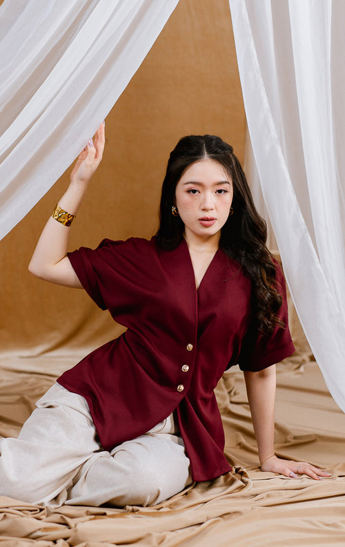 CNY Moiselle Top Maroon