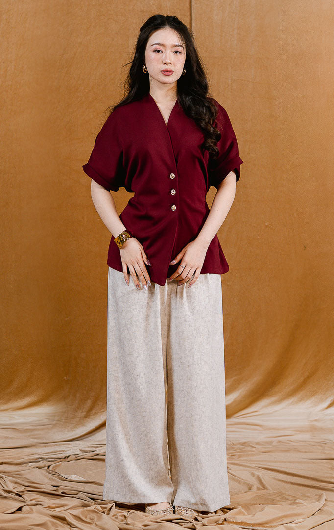 CNY Moiselle Top Maroon