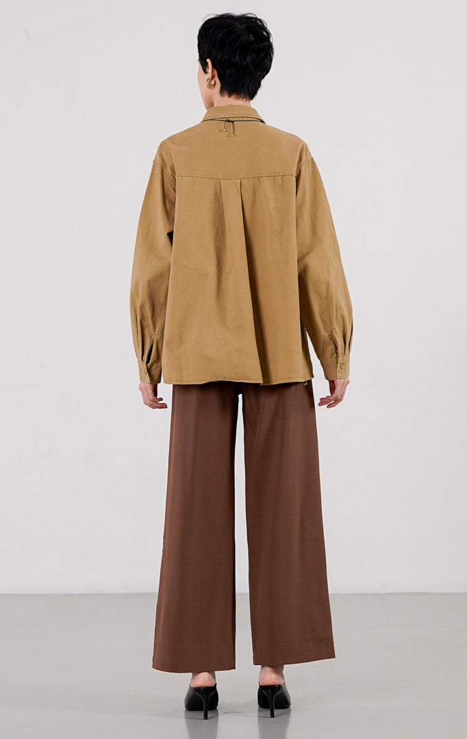 Dahlia Top Khaki