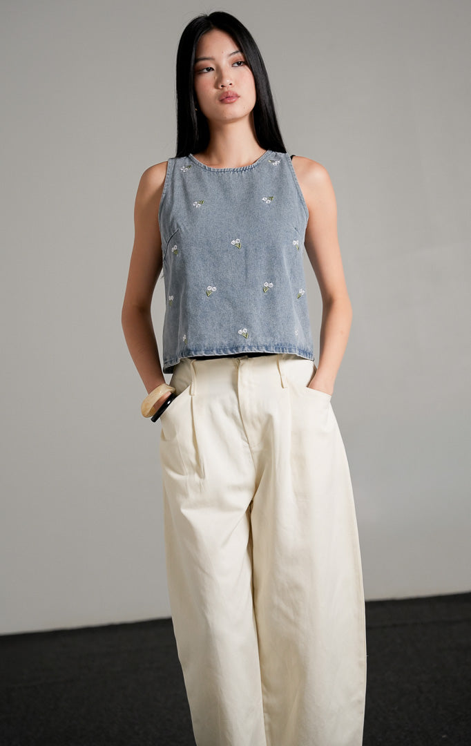 Fleura Top Light Denim