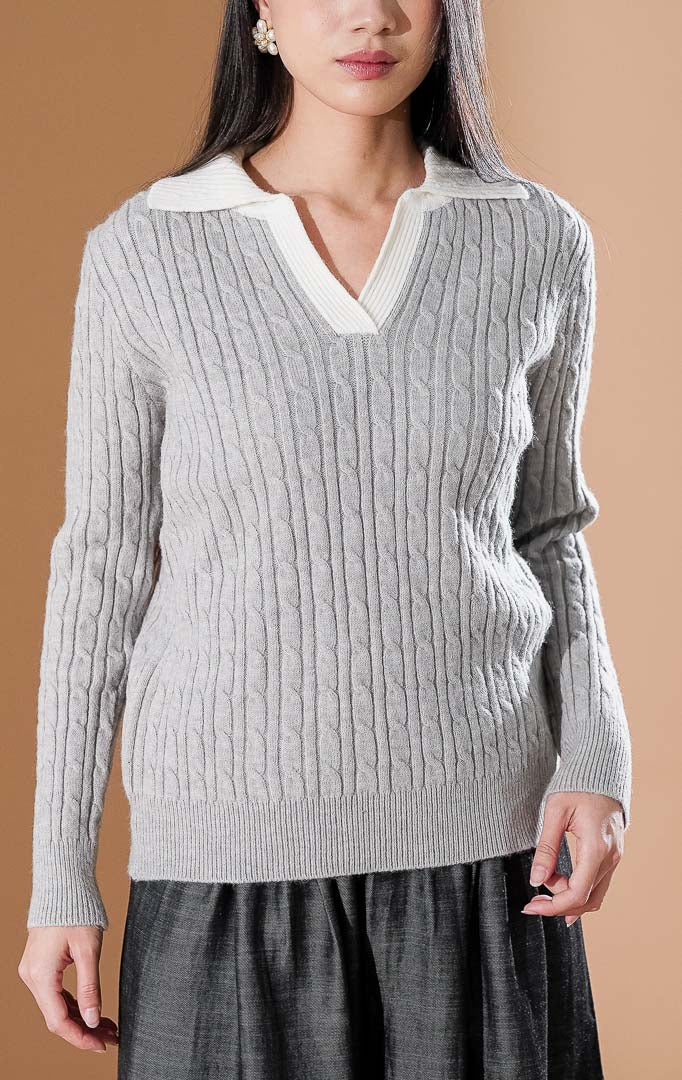 Alivia Knit Top Grey