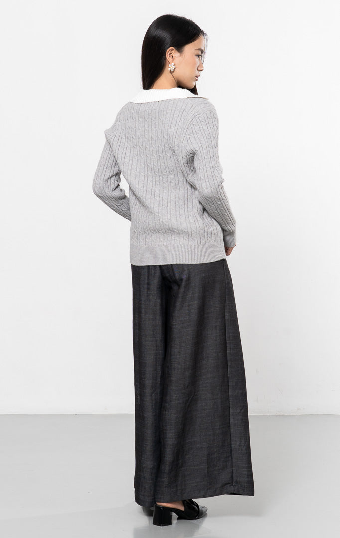 Alivia Knit Top Grey