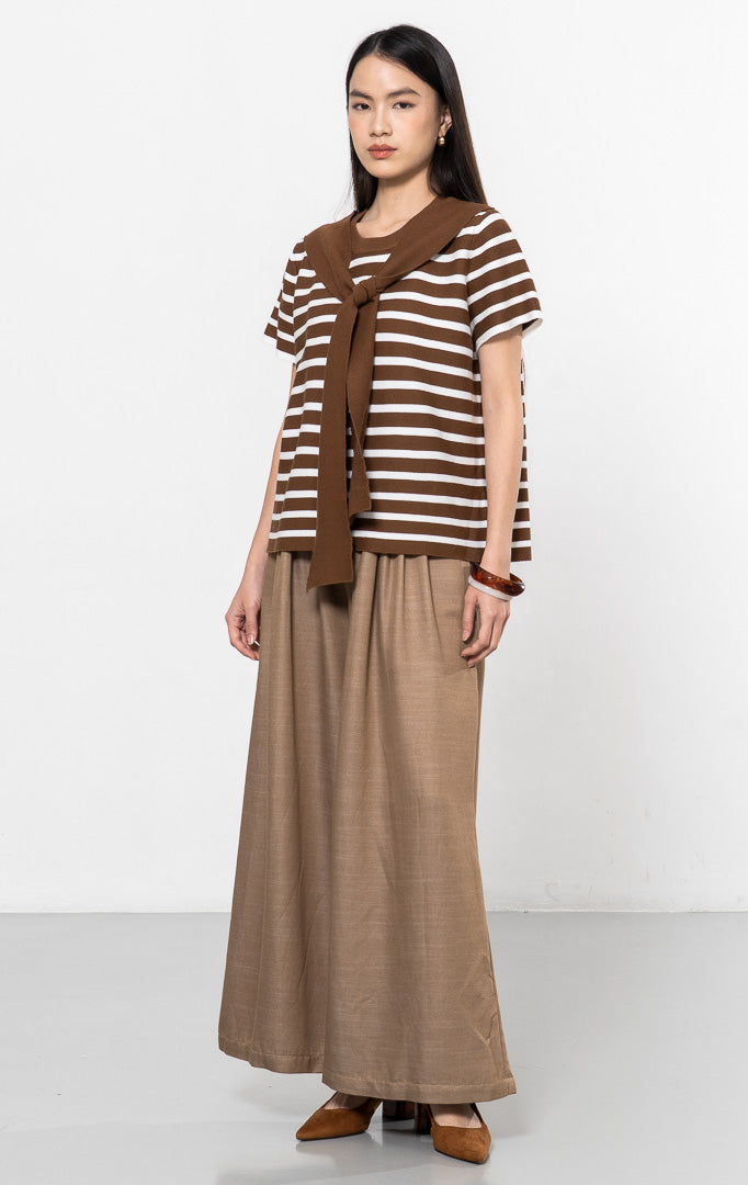 Alicia Top Brown Striped
