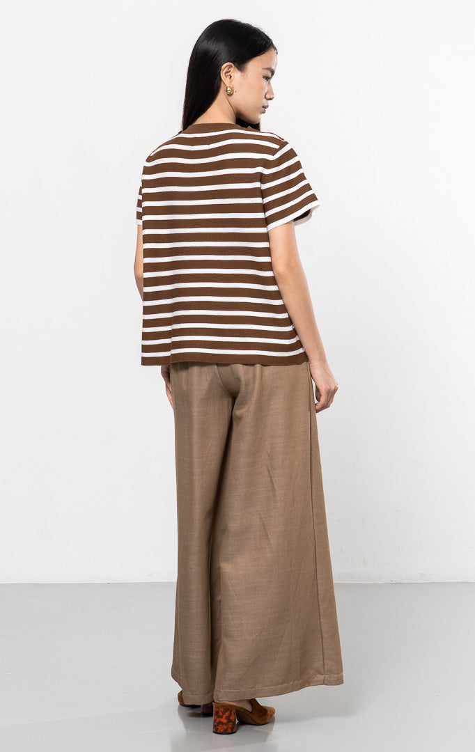 Alicia Top Brown Striped
