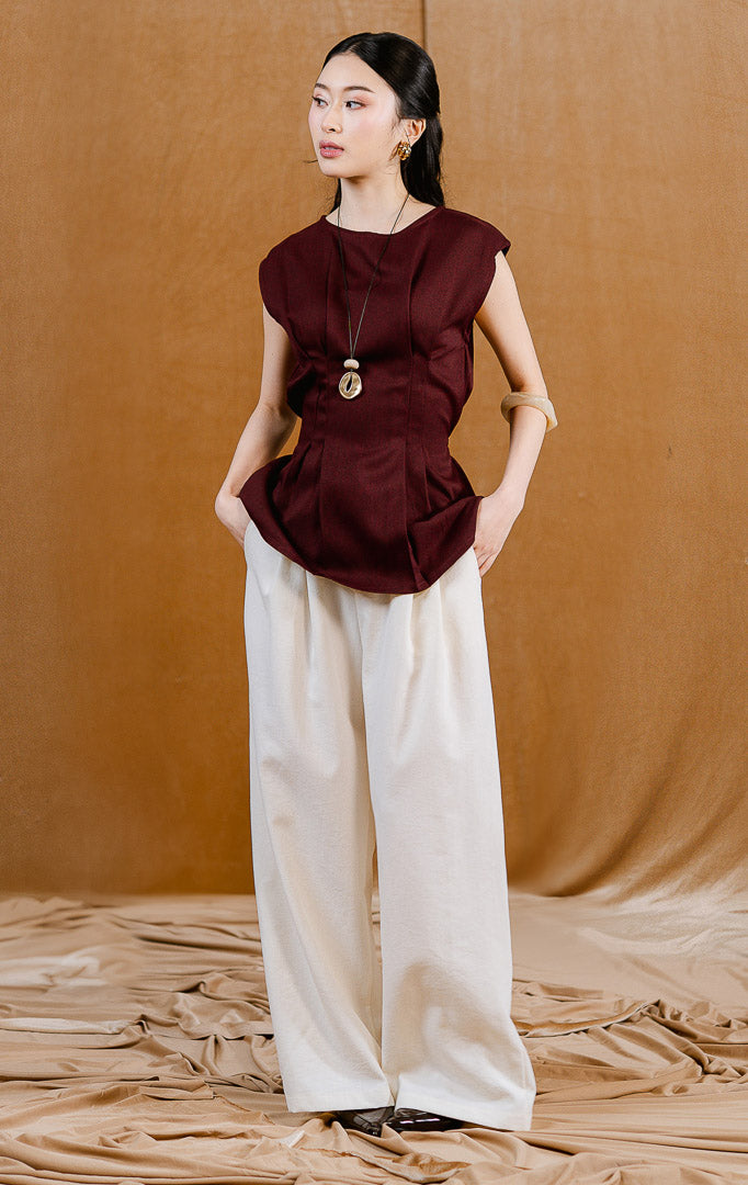 CNY Jovanna Top Maroon