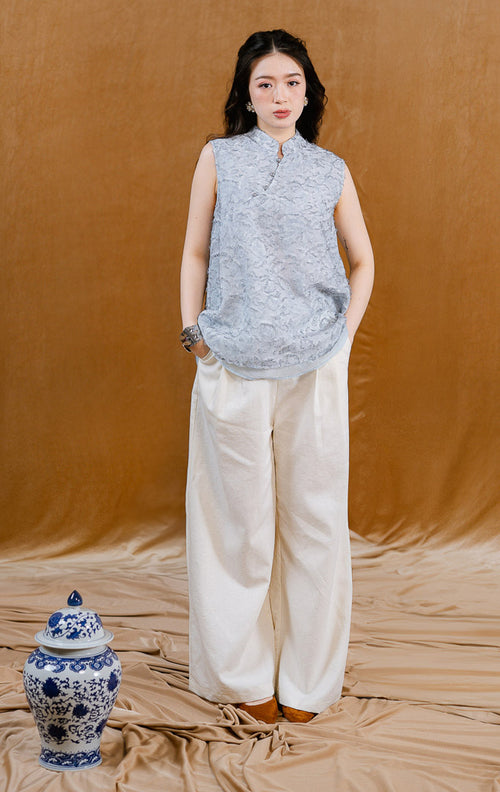 CNY Camellia Top Blue