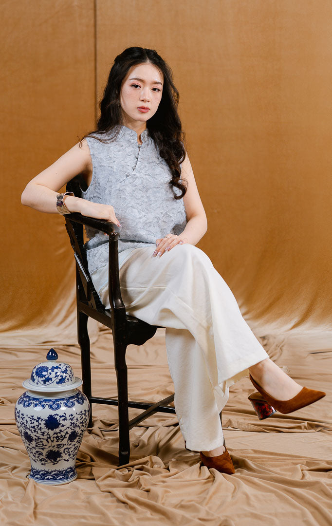 CNY Camellia Top Blue