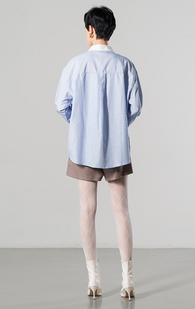 Merveille Top Blue Stripe