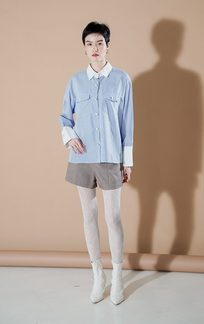 Merveille Top Blue Stripe