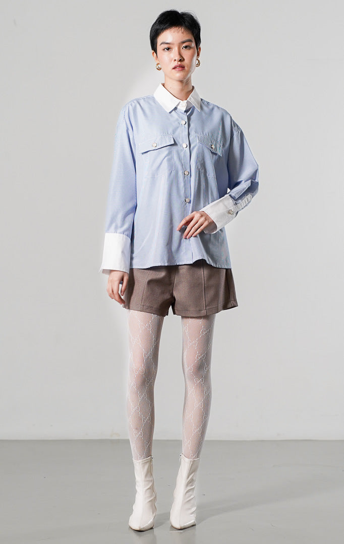 Merveille Top Blue Stripe
